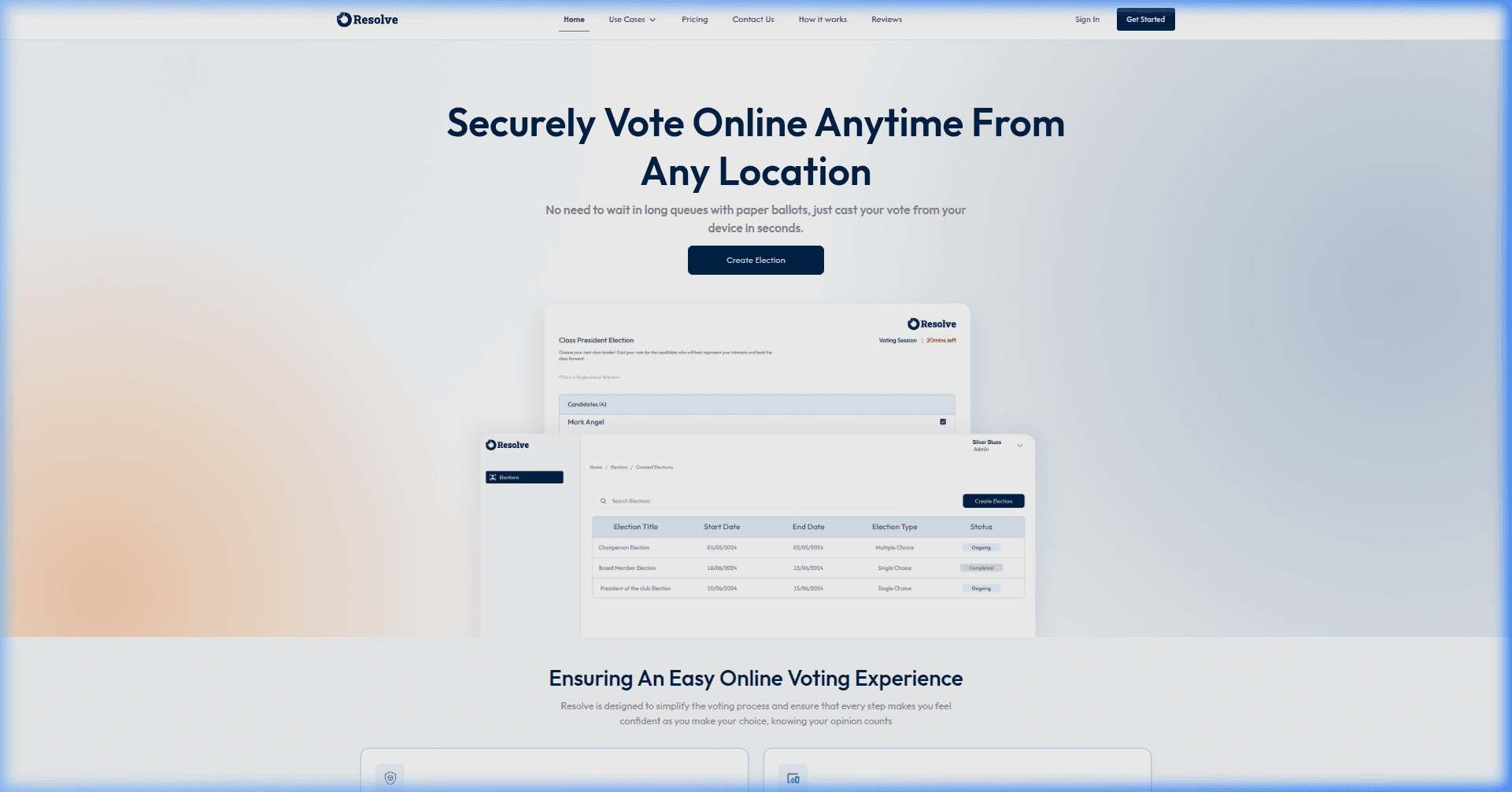Resolve - Online Voting